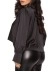Fashionable temperament long sleeved deep V-neck satin top