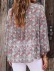 FLORAL BUTTON ROUND NECK SHEATH CASUAL SHIRTS