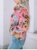 FLORAL PLEATED V NECK SHIFT CASUAL ELEGANT BLOUSE