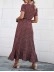 Floral V Neck Short Sleeve Long Dresses