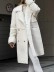 Fur suede suit collar long plush coat