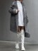 Fur suede suit collar long plush coat