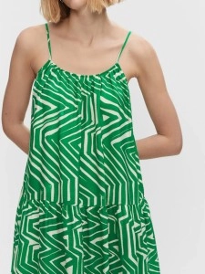 Green halter dress