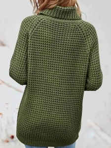 Green turtleneck sweater