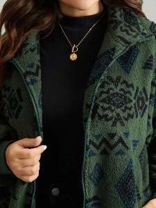 Green vintage print jacket