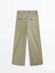 Green wide-leg pants