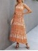 Halter Neck Floral Backless Loose Ruffle Maxi Dress