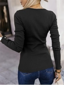 Heart-shaped Button Front T-Shirt