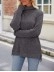 High neck loose fitting long sleeved split T-shirt top