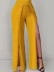 High-waisted, split trousers