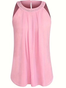 Hot diamond element elegant halter vest