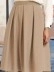 Khaki high-waisted umbrella skirt half skirt