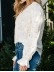 LACE BUTTON V NECK SHEATH CASUAL BLOUSE
