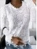 Lace crew neck long sleeve top