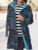 Ladies' printed lapel tweed coat