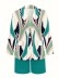 Ladies elegant print professional elegant suit jacket shorts 2 piece set