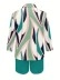 Ladies elegant print professional elegant suit jacket shorts 2 piece set