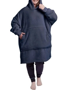 Large Lazy Comfortable Flannel Blanket Hoodie