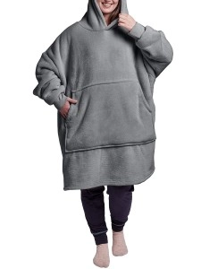 Large Lazy Comfortable Flannel Blanket Hoodie