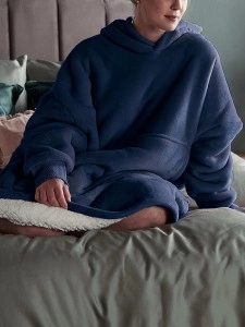 Large Lazy Comfortable Flannel Blanket Hoodie