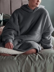 Large Lazy Comfortable Flannel Blanket Hoodie