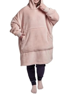 Large Lazy Comfortable Flannel Blanket Hoodie