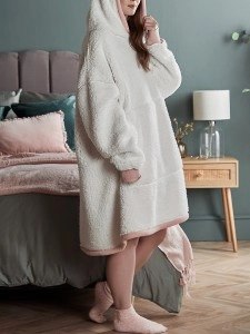 Large Lazy Comfortable Flannel Blanket Hoodie