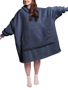 Large Lazy Comfortable Flannel Blanket Hoodie