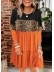 Leopard Color-Blocked Ruffled Splicing Mini Dress