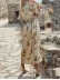 Leopard Lace Up Single Breasted Long Sleeve Dress