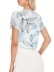 Light blue elegant simple chiffon cardigan smock