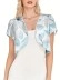 Light blue elegant simple chiffon cardigan smock