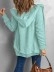 Light green fleece hooded sweater cardigan