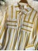 Long loose vertical striped shirt jacket