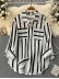 Long loose vertical striped shirt jacket
