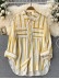 Long loose vertical striped shirt jacket
