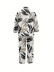 Long-sleeved cotton and hemp leaf printed shirt and trousers 2-piece set