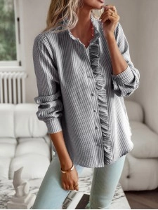 Long-sleeved elegant commuter top