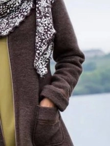 Loose, simple tweed jacket
