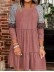 Loose casual leopard print long sleeve dress