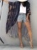 Loose tie-dye holiday kimono smock