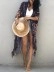 Loose tie-dye holiday kimono smock