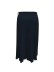 Navy blue cotton crepe half skirt for women