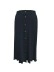 Navy blue cotton crepe half skirt for women