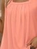 Orange square neck ruffled casual top vest