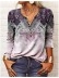 Owl long sleeve printed ethnic fashion T-shirt