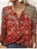 Owl long sleeve printed ethnic fashion T-shirt