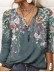 Owl long sleeve printed ethnic fashion T-shirt