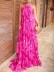 Paisley print halter dress
