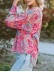 PAISLEY V NECK SHIFT CASUAL BLOUSE